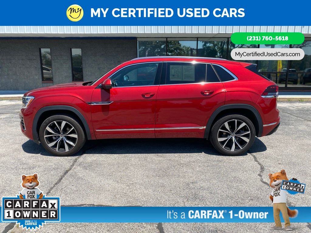 Red Metallic 2025 Volkswagen Atlas Cross Sport SUV / Crossover All-Wheel Drive 8-Speed Automatic