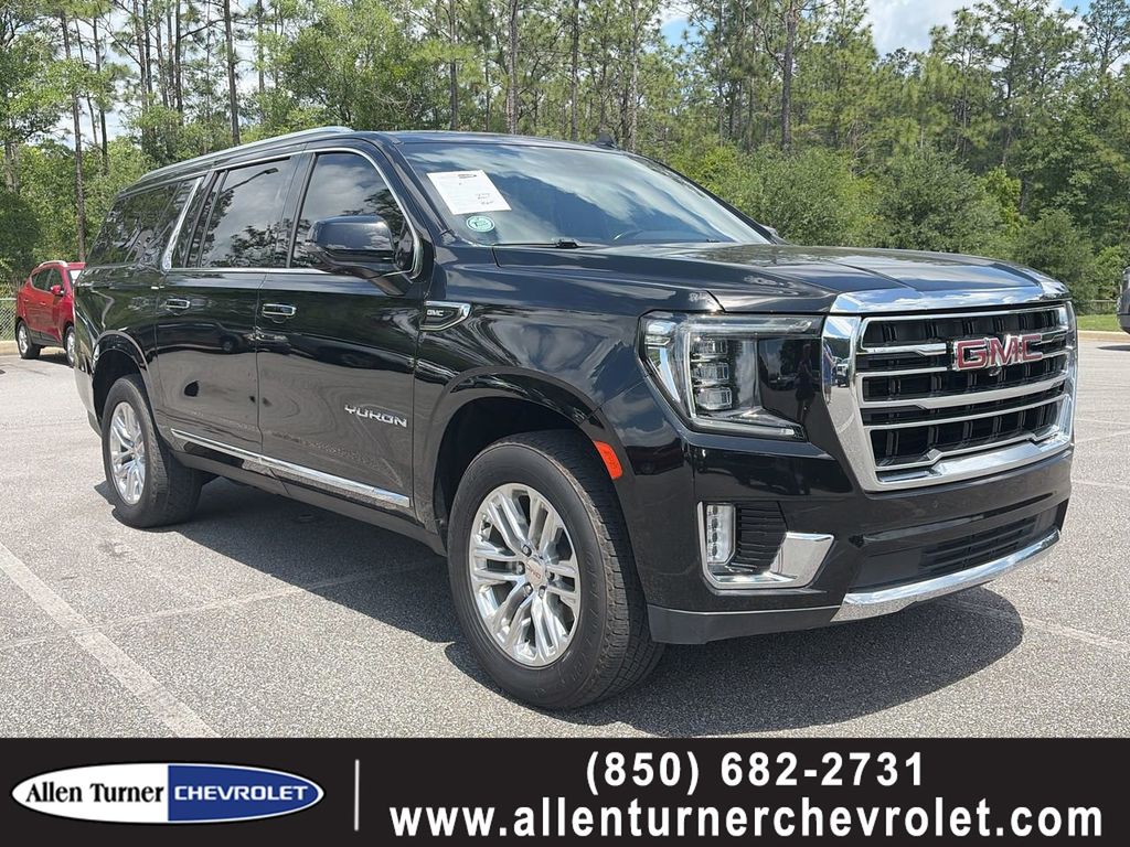 Onyx Black 2023 GMC Yukon XL SLT 4WD SUV / Crossover Four-Wheel Drive Automatic