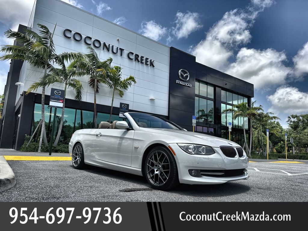 White Metallic 2012 BMW 3 Series Convertible Rear-Wheel Drive 6-Speed Automatic