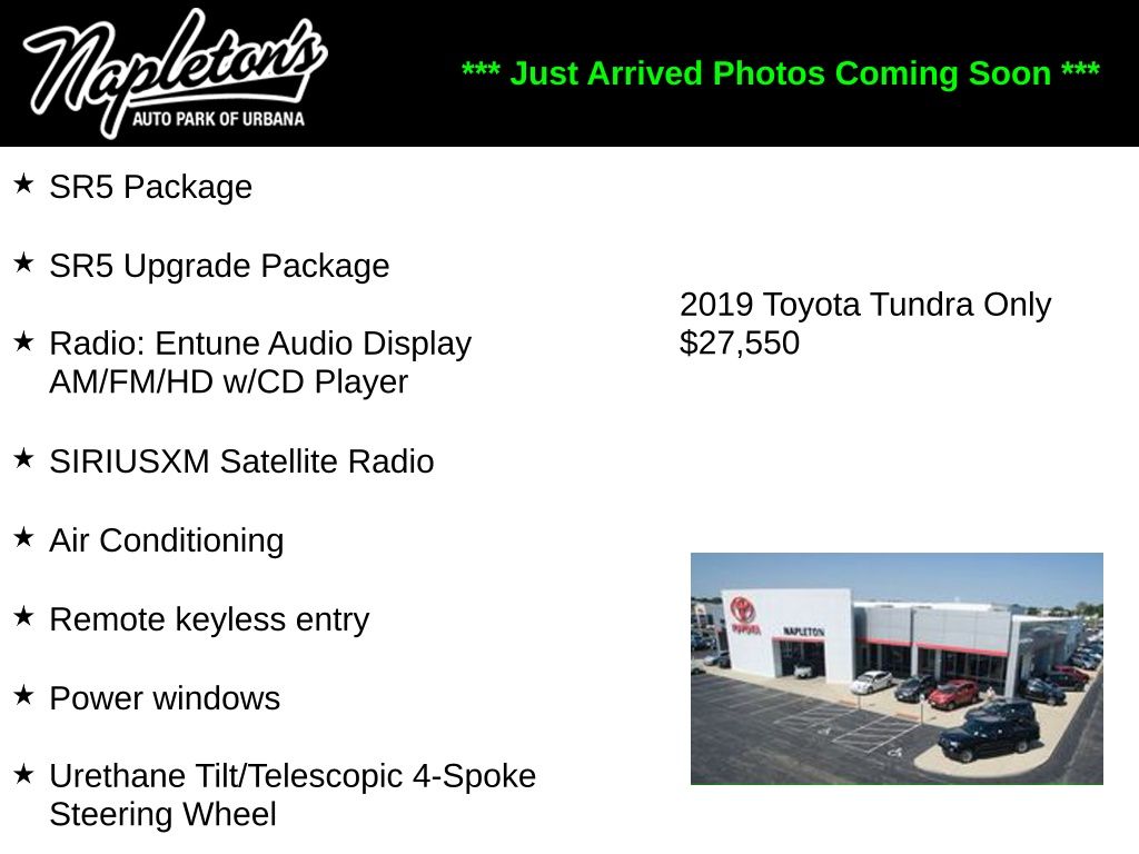Cement Gray 2019 Toyota Tundra Pickup Truck 4X2 6-Speed Automatic Overdrive