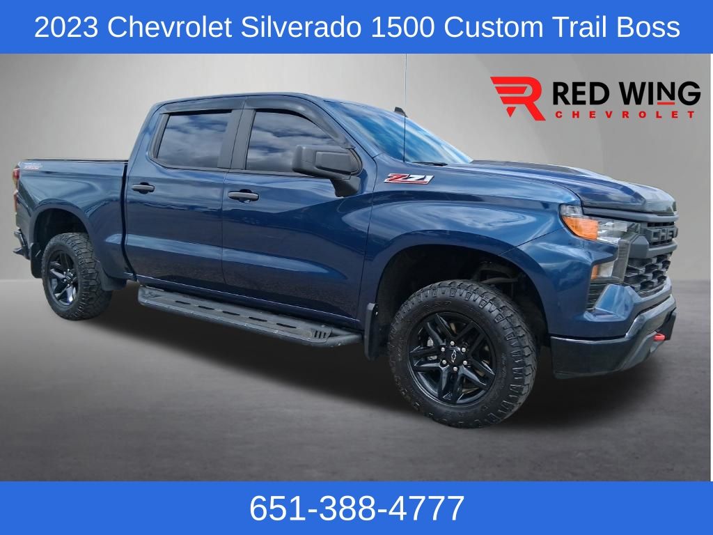 Northsky Blue Metallic 2023 Chevrolet Silverado 1500 Pickup Truck Four-Wheel Drive Automatic