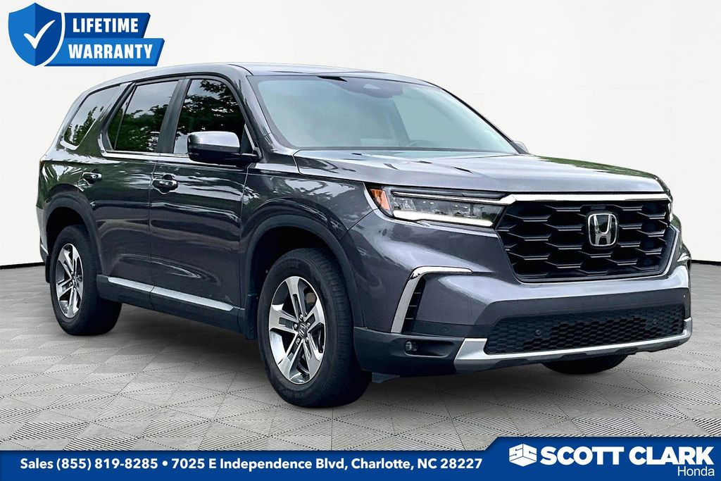 Gray (Modern Steel Metallic) 2025 Honda Pilot EX-L FWD SUV / Crossover Front-Wheel Drive Automatic