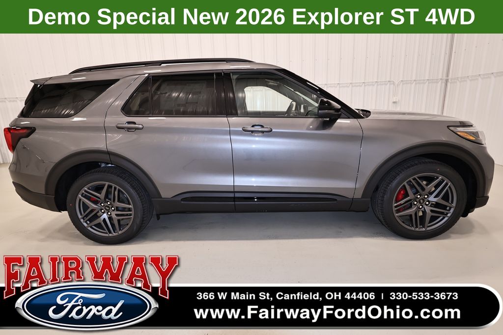 Carbonized Gray Metallic 2026 Ford Explorer ST AWD SUV / Crossover All-Wheel Drive Automatic