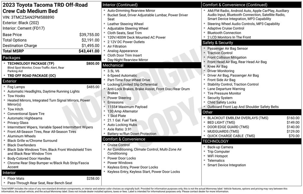 Used 2023 Black Toyota TRD Off-Road image 25