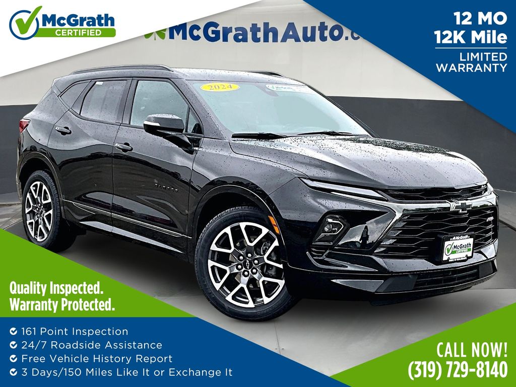 Black 2024 Chevrolet Blazer SUV / Crossover All-Wheel Drive 9-Speed Automatic Overdrive