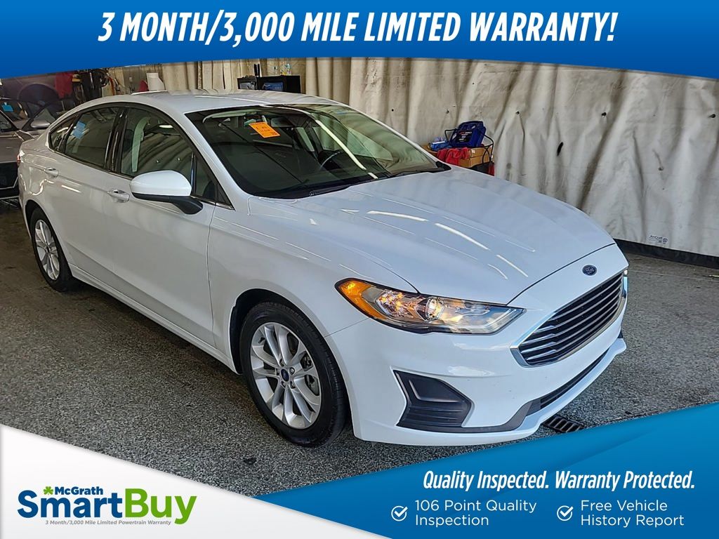 White 2020 Ford Fusion Sedan Front-Wheel Drive 6-Speed Automatic