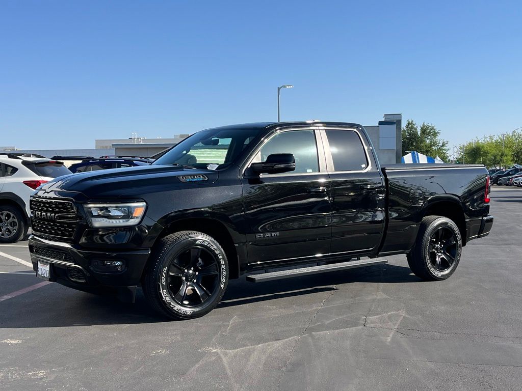 Diamond Black Crystal Pearlcoat 2023 RAM 1500 Big Horn Quad Cab RWD Pickup Truck 4X2 8-Speed Automatic