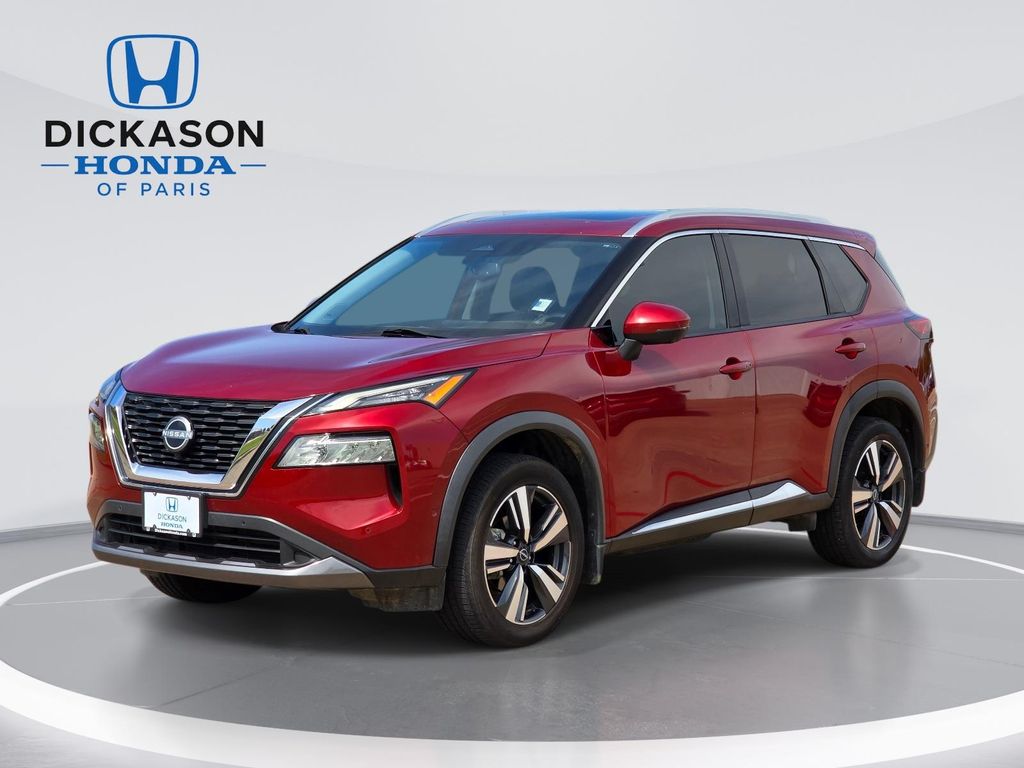 Red (Scarlet) 2023 Nissan Rogue SL FWD SUV / Crossover Front-Wheel Drive Continuously Variable Transmission