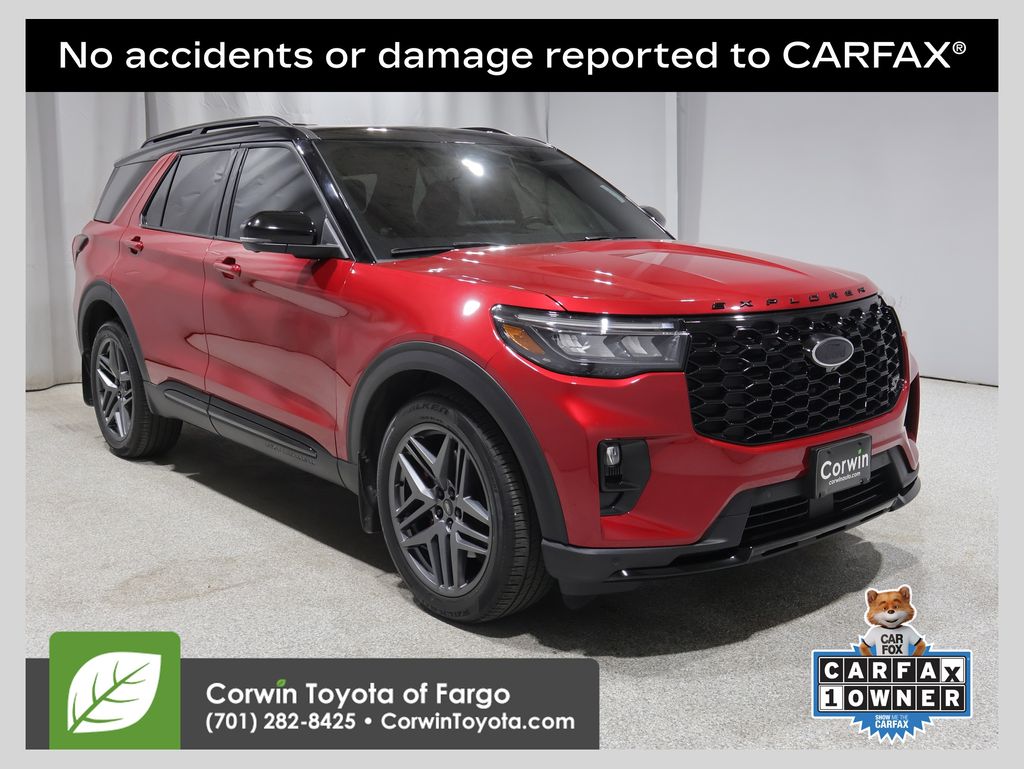Red Metallic 2025 Ford Explorer SUV / Crossover All-Wheel Drive Automatic