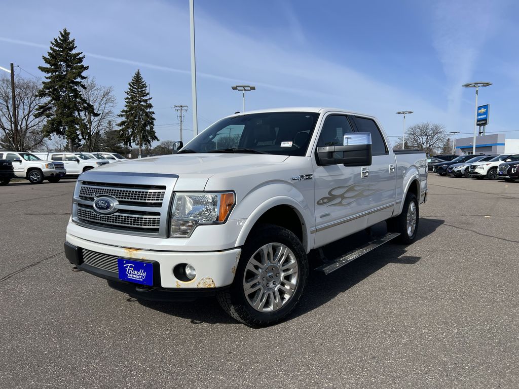 White Platinum Clearcoat Metallic 2012 Ford F-150 Platinum SuperCrew 4WD Pickup Truck Four-Wheel Drive 6-Speed Automatic