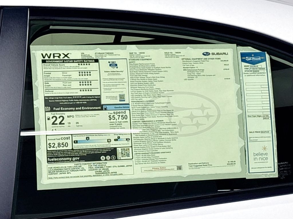 2026 Subaru WRX Premium