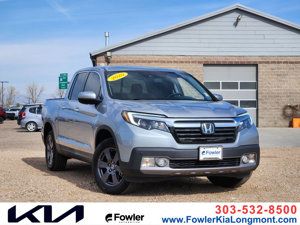 Silver 2020 Honda Ridgeline RTL-E AWD Pickup Truck All-Wheel Drive 9-Speed Automatic