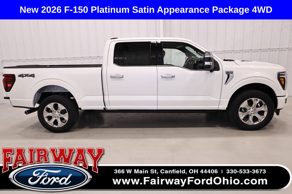 Star White Metallic TC 2026 Ford F-150 Platinum SuperCrew 4WD Pickup Truck Four-Wheel Drive Automatic