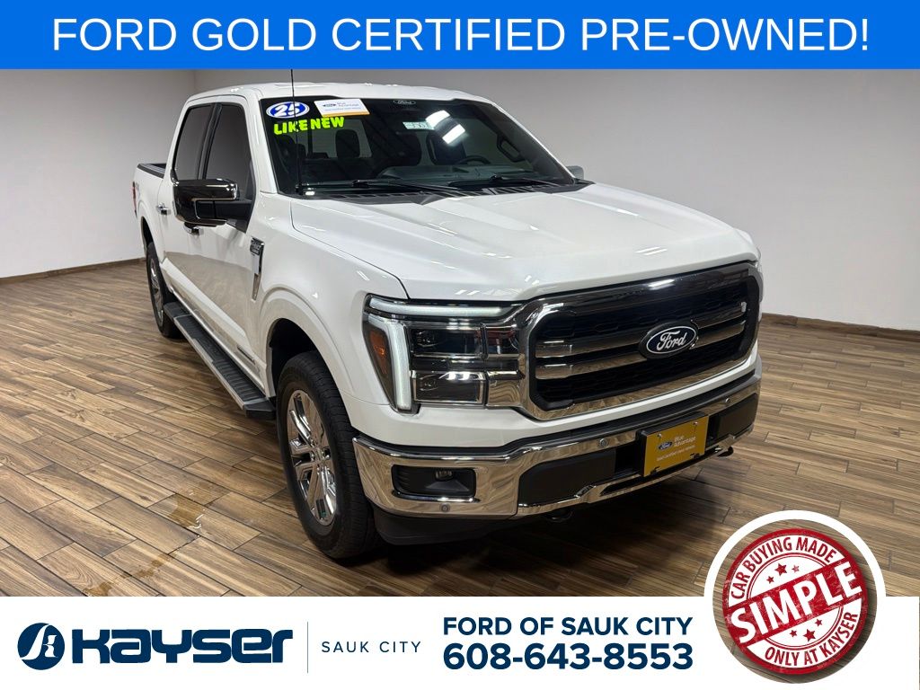 Star White Metallic Tri-Coat 2025 Ford F-150 Pickup Truck Four-Wheel Drive Automatic