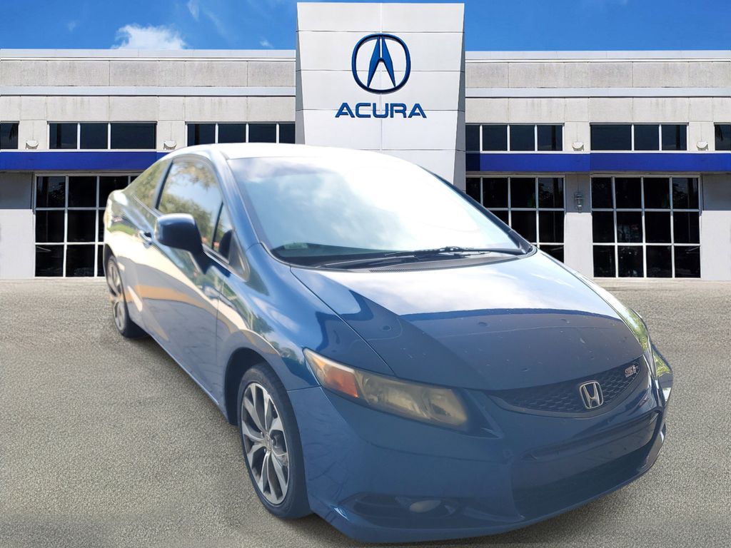 Blue 2012 Honda Civic Coupe Coupe Front-Wheel Drive 6-Speed Manual