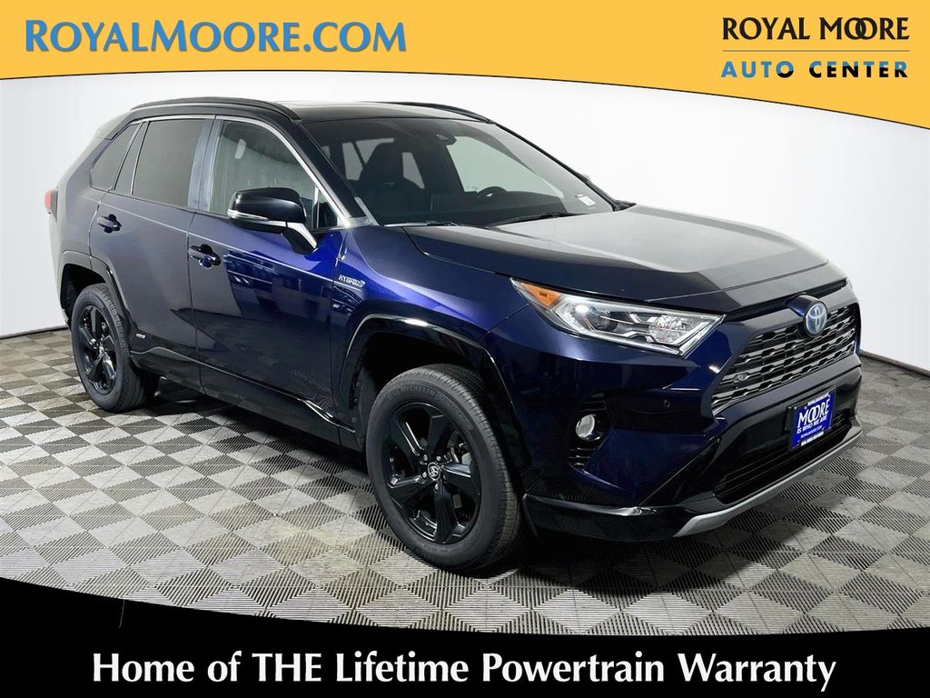 Blue Print w/Midnight Black Roof 2020 Toyota RAV4 Hybrid SUV / Crossover All-Wheel Drive Continuously Variable Transmission