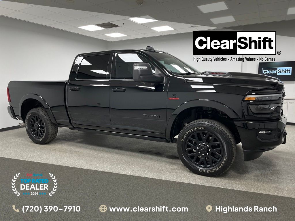 Diamond Black Crystal Pearlcoat 2025 RAM 2500 Limited Crew Cab 4WD Pickup Truck Four-Wheel Drive 8-Speed Automatic