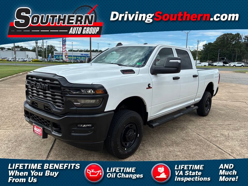 Bright White Clearcoat 2025 RAM 2500 Tradesman Crew Cab 4WD Pickup Truck Four-Wheel Drive 8-Speed Automatic