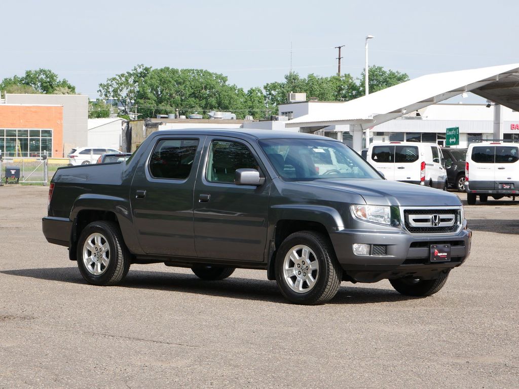 Gray 2011 Honda Ridgeline RTS Pickup Truck Four-Wheel Drive 5-Speed Automatic