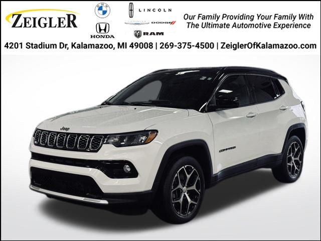 Bright White Clearcoat 2024 Jeep Compass SUV / Crossover Four-Wheel Drive 8-Speed Automatic