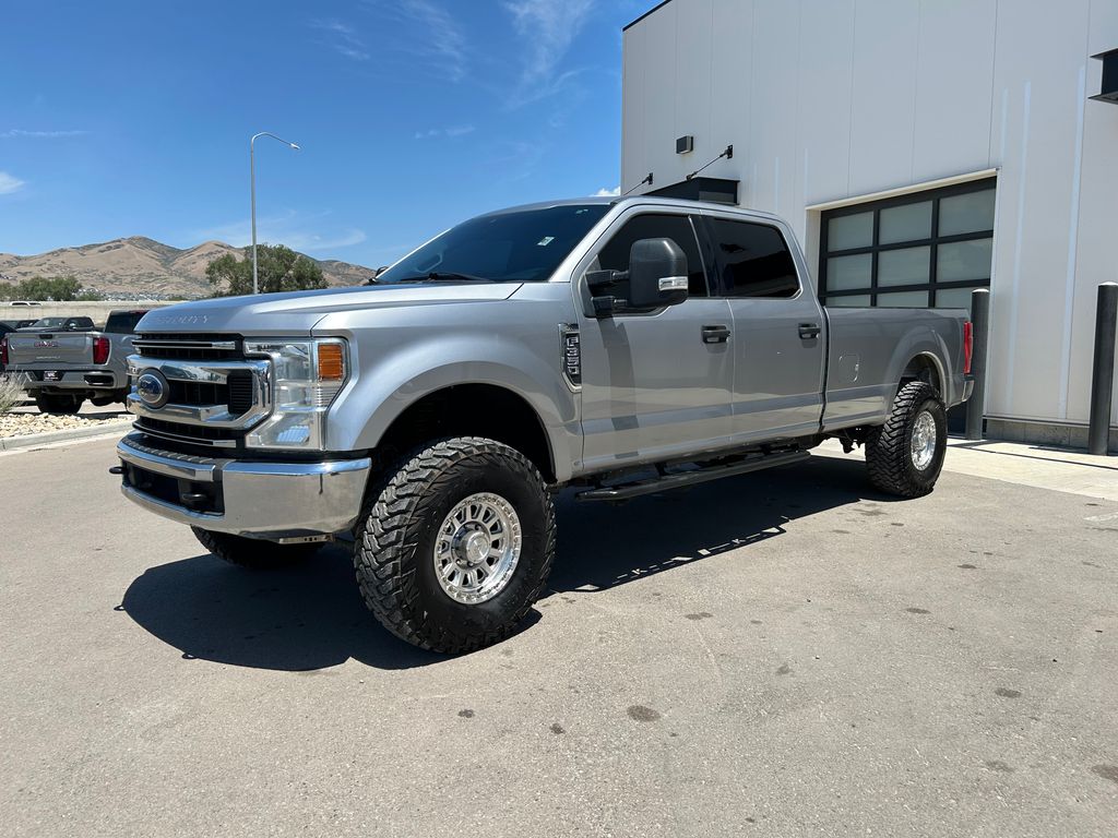 Silver 2022 Ford F-350 Super Duty Pickup Truck Four-Wheel Drive Automatic