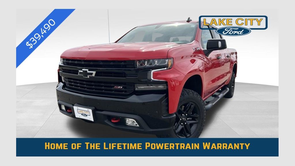 Red Hot 2021 Chevrolet Silverado 1500 LT Trail Boss Crew Cab 4WD Pickup Truck Four-Wheel Drive Automatic