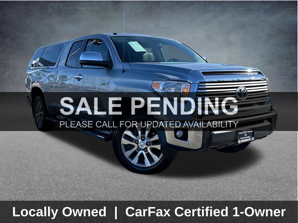 Silver Sky Metallic 2017 Toyota Tundra Limited Double Cab 5.7L 4WD Pickup Truck Four-Wheel Drive 6-Speed Automatic Overdrive
