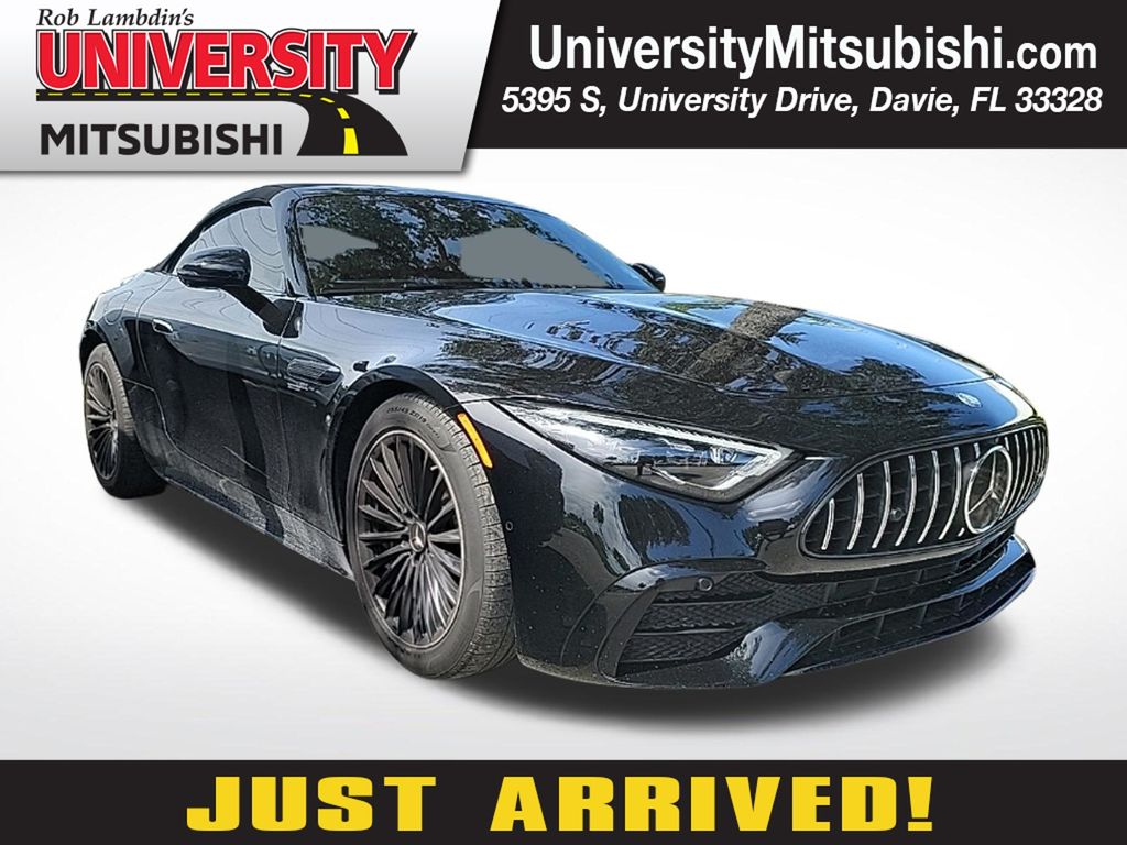 Black 2025 Mercedes-Benz SL-Class Convertible Rear-Wheel Drive 9-Speed Automatic