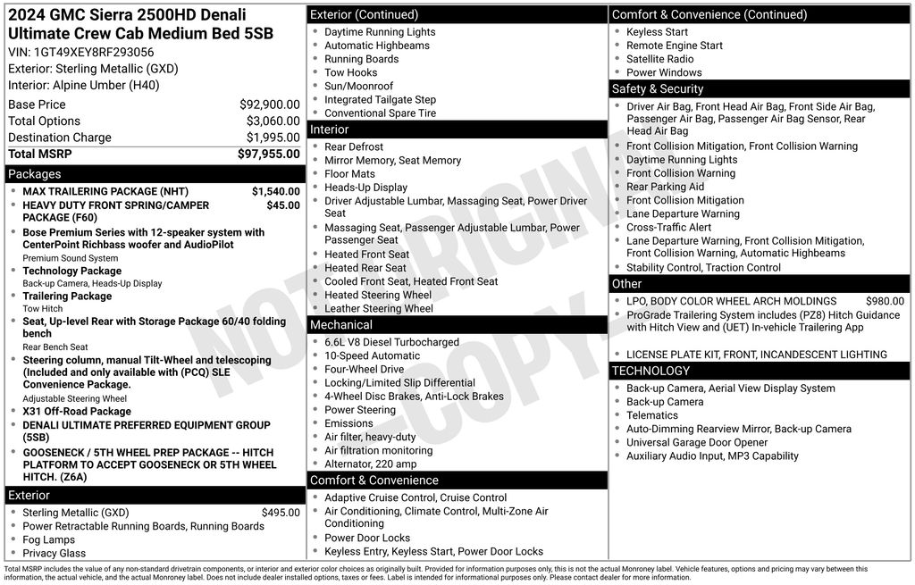 Used Car 2024 Gmc Sierra 2500hd  Denali Ultimate For Sale Under $80,000 In Austin, Texas