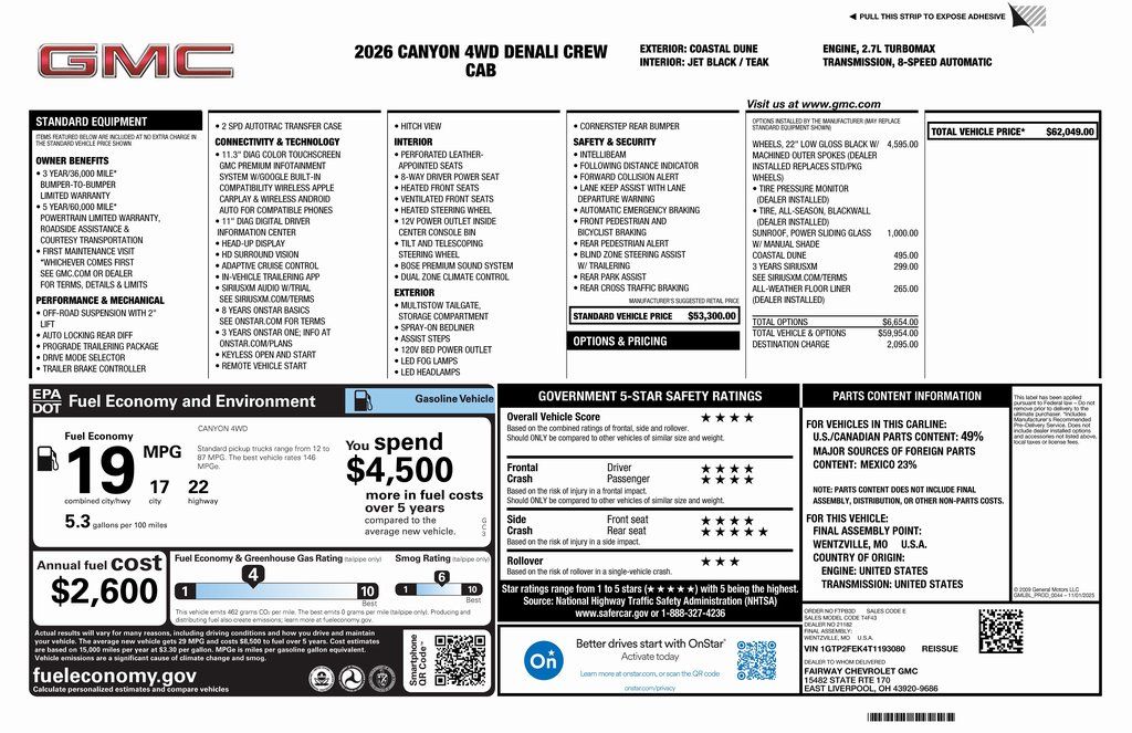 2026 GMC Canyon Denali Crew Cab 4WD