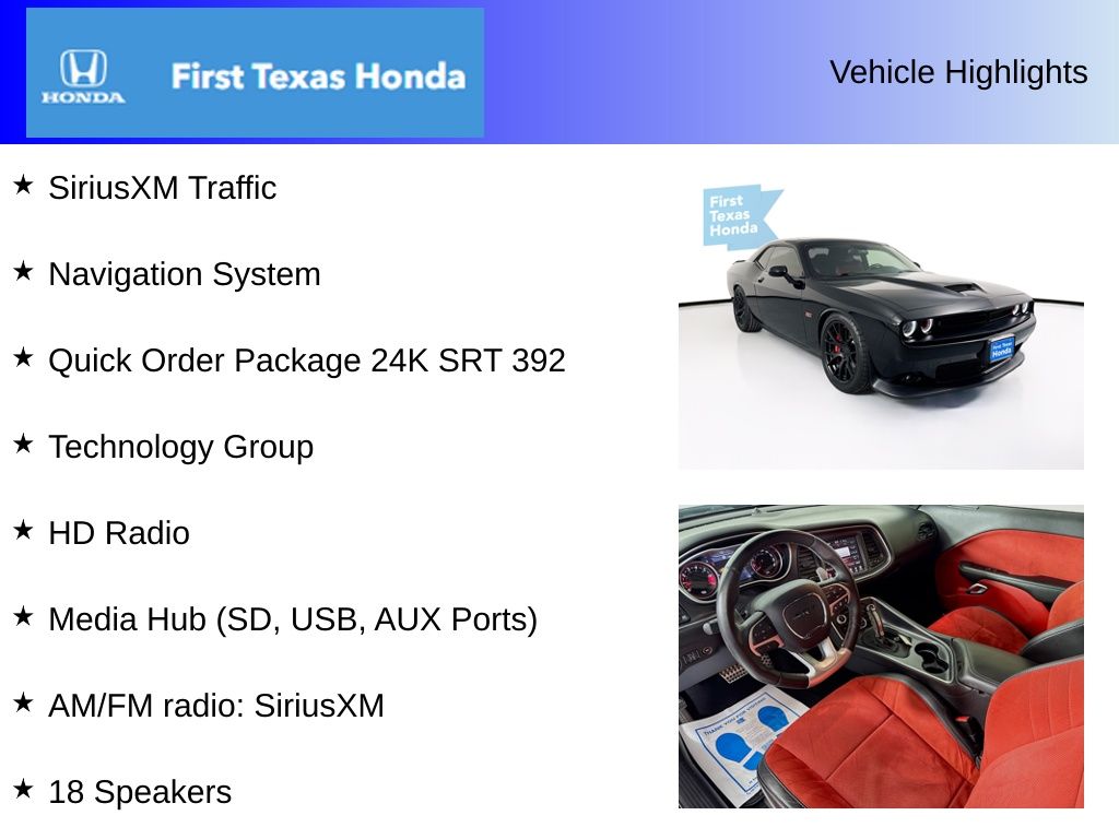 Used Car 2016 Dodge Challenger  Srt 392 For Sale Under $25,000 In Austin, Texas