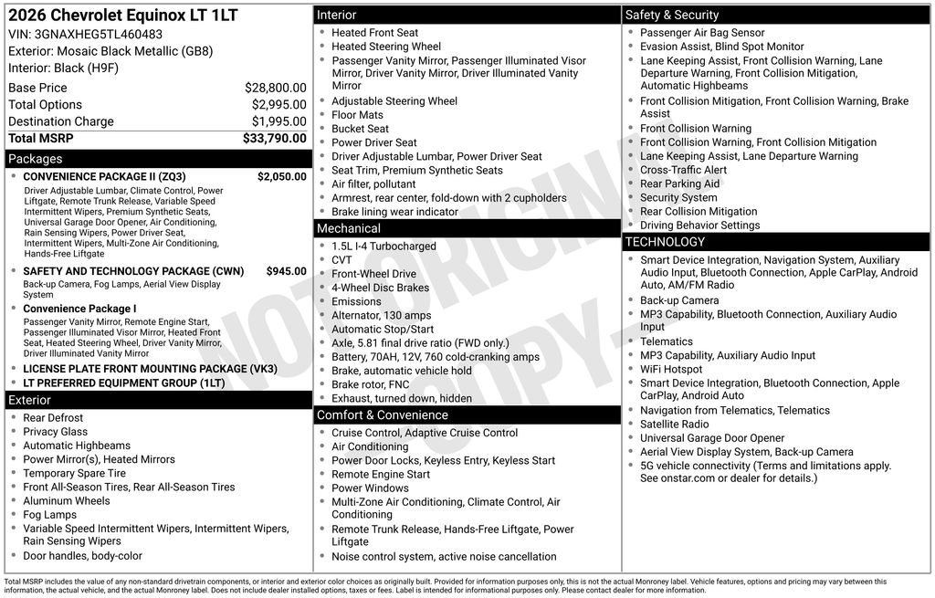 New 2026 Black Chevrolet LT image 8