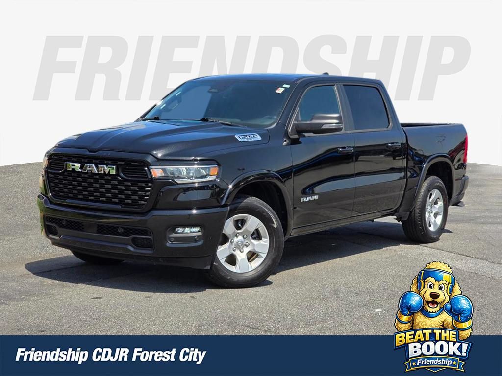 Diamond Black Crystal Pearlcoat 2025 RAM 1500 Pickup Truck Four-Wheel Drive 8-Speed Automatic