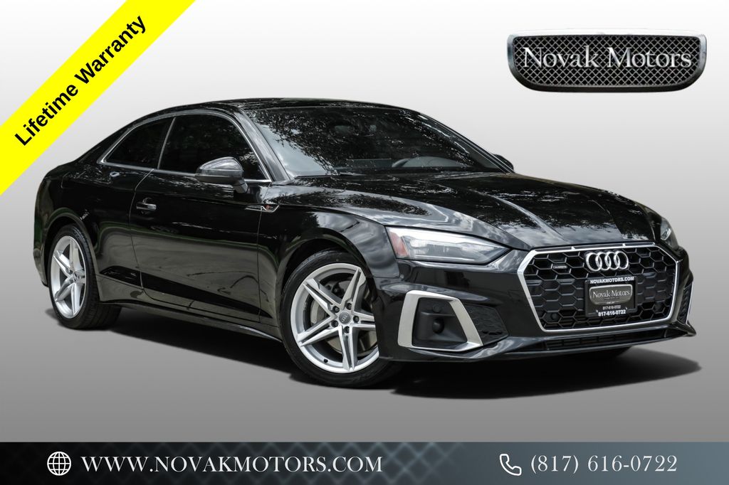 Mythos Black Metallic 2020 Audi A5 Coupe All-Wheel Drive 7-Speed Automatic