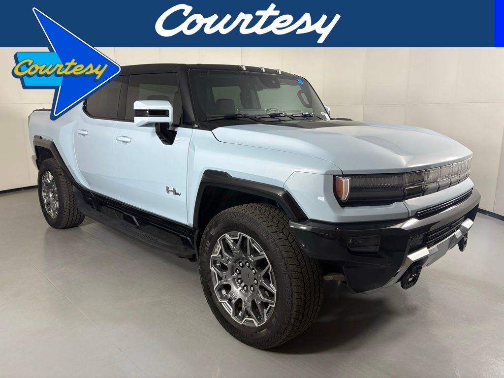 Tide Metallic (Ice Blue) 2025 GMC Hummer EV Pickup 3X Crew Cab AWD Pickup Truck All-Wheel Drive 1-Speed Automatic