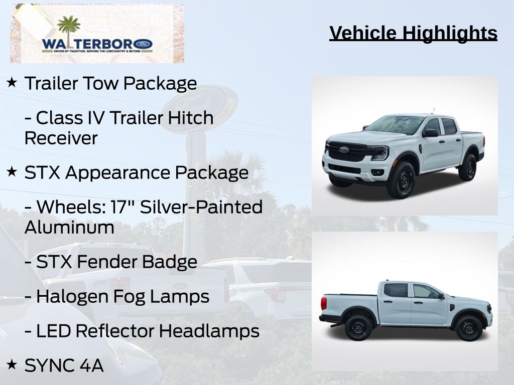 2026 Ford Ranger XL White at Walterboro Ford