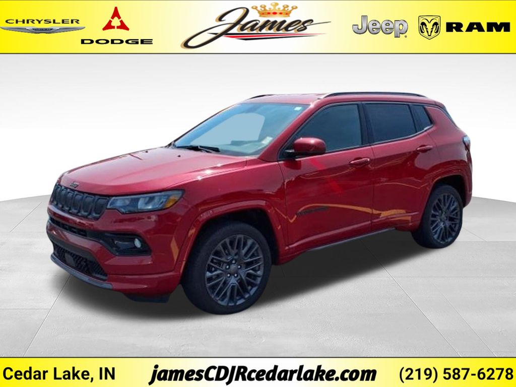 Redline Pearlcoat 2022 Jeep Compass SUV / Crossover Four-Wheel Drive 9-Speed Automatic