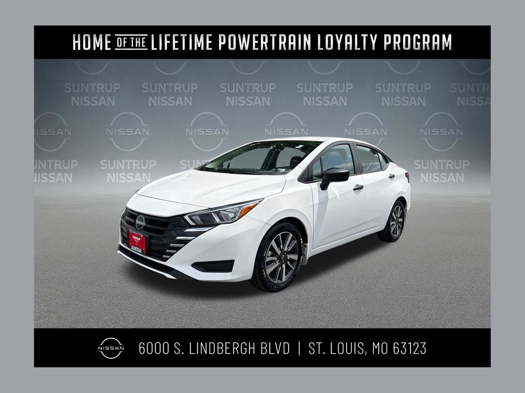 White (Fresh Powder) 2024 Nissan Versa Sedan Front-Wheel Drive Continuously Variable Transmission
