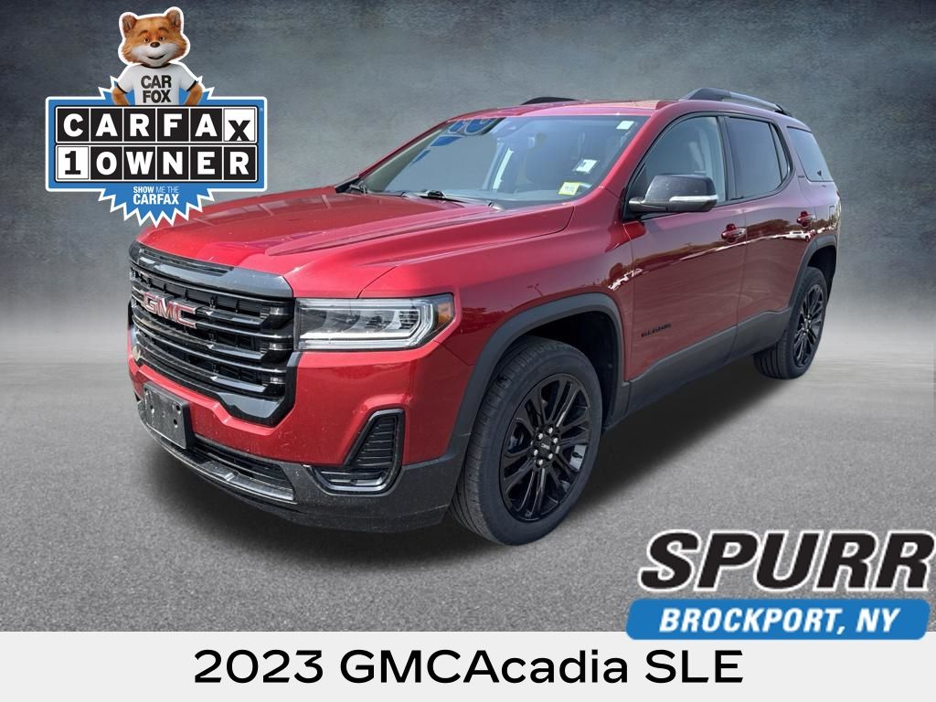 Volcanic Red Tintcoat 2023 GMC Acadia SUV / Crossover Four-Wheel Drive 9-Speed Automatic