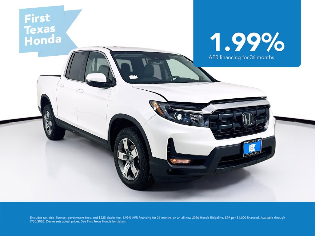 Platinum White Pearl 2026 Honda Ridgeline Pickup Truck All-Wheel Drive 9-Speed Automatic