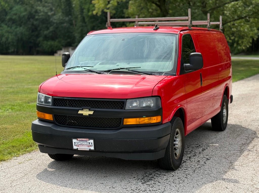Red 2021 Chevrolet Express Cargo Van Rear-Wheel Drive 6-Speed Automatic Overdrive
