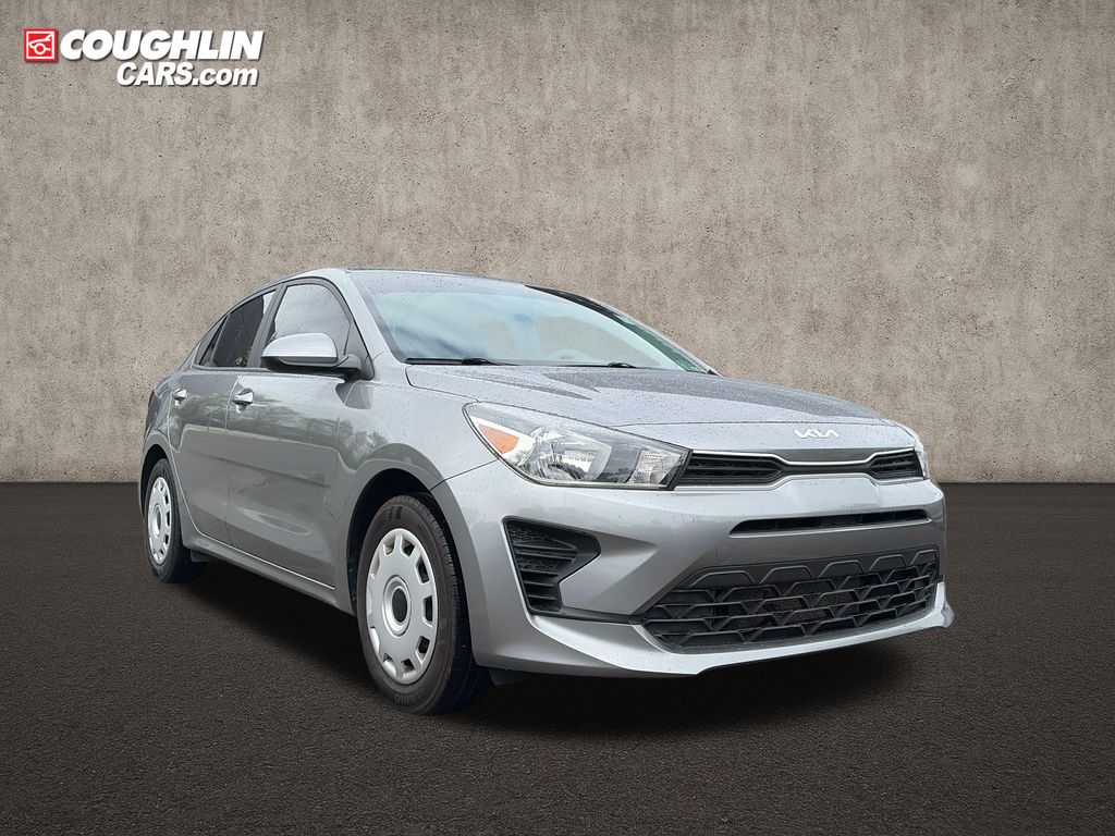 Steel Gray 2022 Kia Rio S FWD Sedan Front-Wheel Drive Continuously Variable Transmission