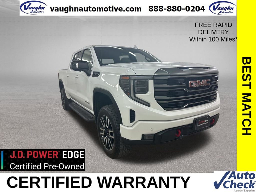 Summit White 2024 GMC Sierra 1500 AT4 Crew Cab 4WD Pickup Truck Four-Wheel Drive Automatic