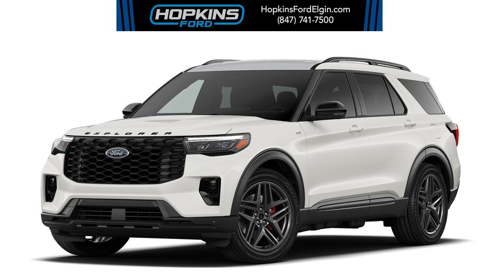 White Metallic 2026 Ford Explorer SUV / Crossover All-Wheel Drive Automatic