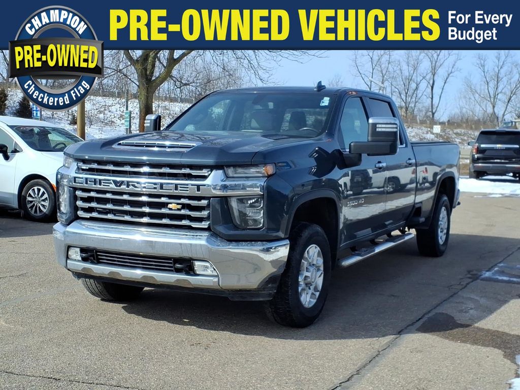 Shadow Gray Metallic 2020 Chevrolet Silverado 3500HD LTZ Crew Cab 4WD Pickup Truck Four-Wheel Drive 6-Speed Automatic