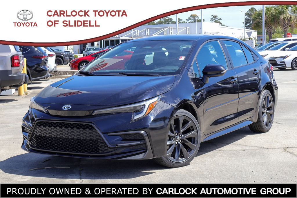 Midnight Black Metallic 2023 Toyota Corolla SE FWD Sedan Front-Wheel Drive Continuously Variable Transmission