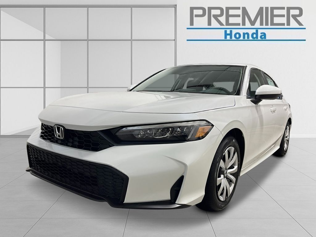 Platinum White Pearl 2026 Honda Civic Sedan Front-Wheel Drive Continuously Variable Transmission