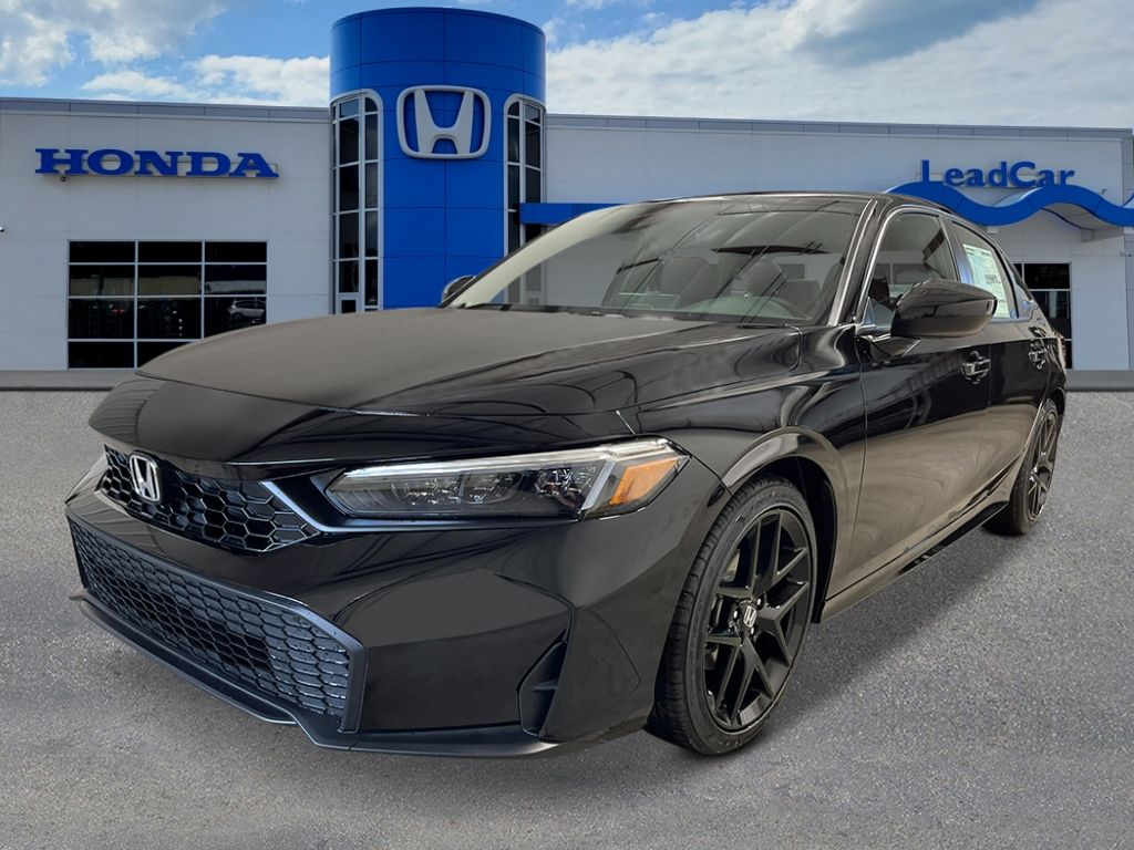 Crystal Black Pearl 2026 Honda Civic Sedan Front-Wheel Drive Continuously Variable Transmission