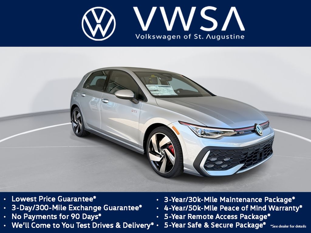 Alpine Silver Metallic 2026 Volkswagen Golf GTI Hatchback Front-Wheel Drive 7-Speed Dual Clutch