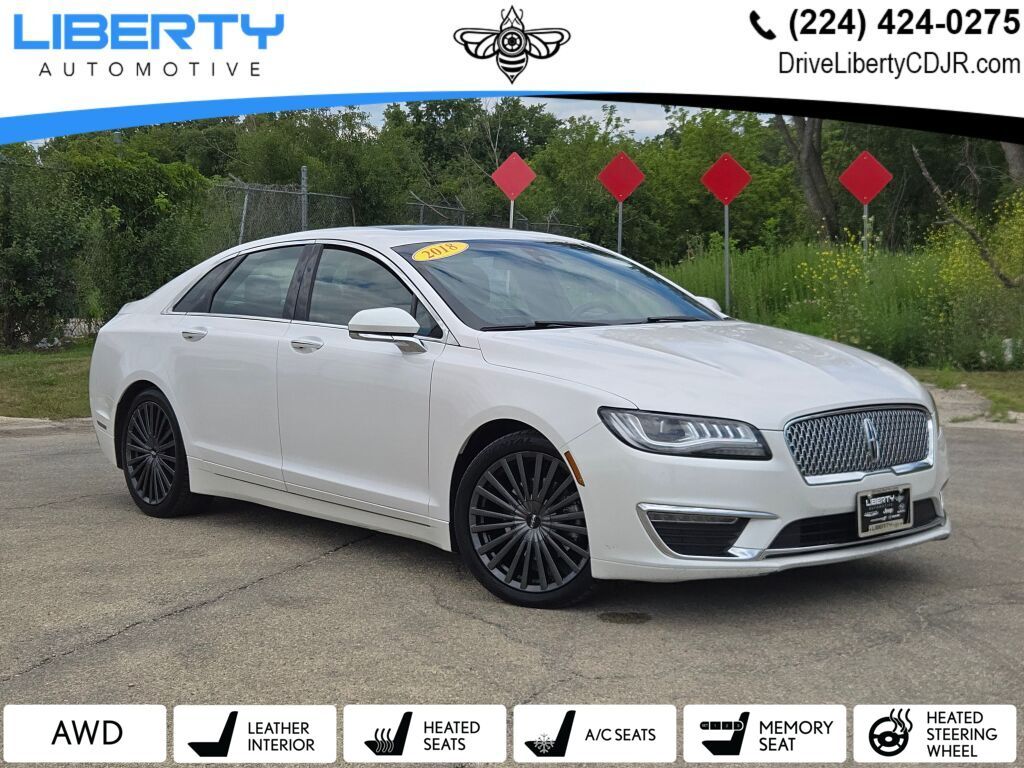 White Platinum Clearcoat Metallic 2018 Lincoln MKZ Sedan All-Wheel Drive 6-Speed Automatic